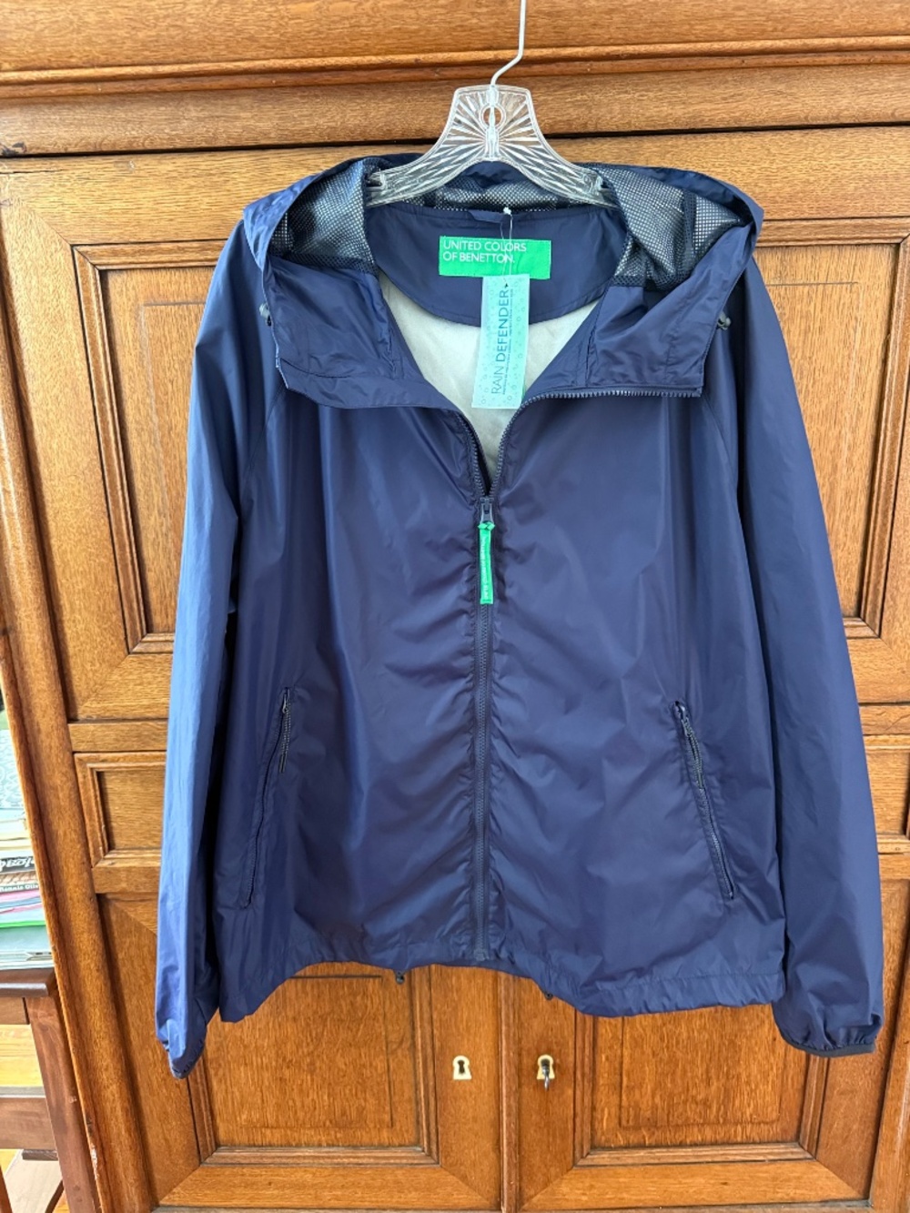 Men's Benetton Rain Defender Jacket in Navy, XXL, NWT - Picture 6 of 9